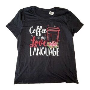 Black Coffee is my Love Language T-Shirt Women’s Size Large